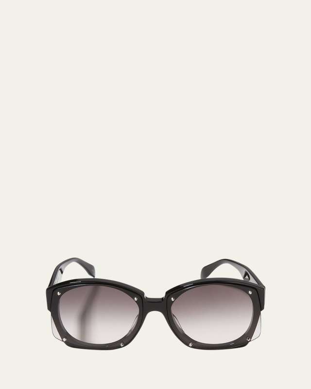 Spike Stud Square Acetate Sunglasses